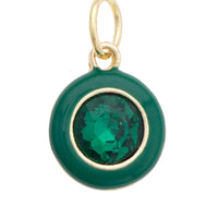 Enamel Bezel Charm in Emerald