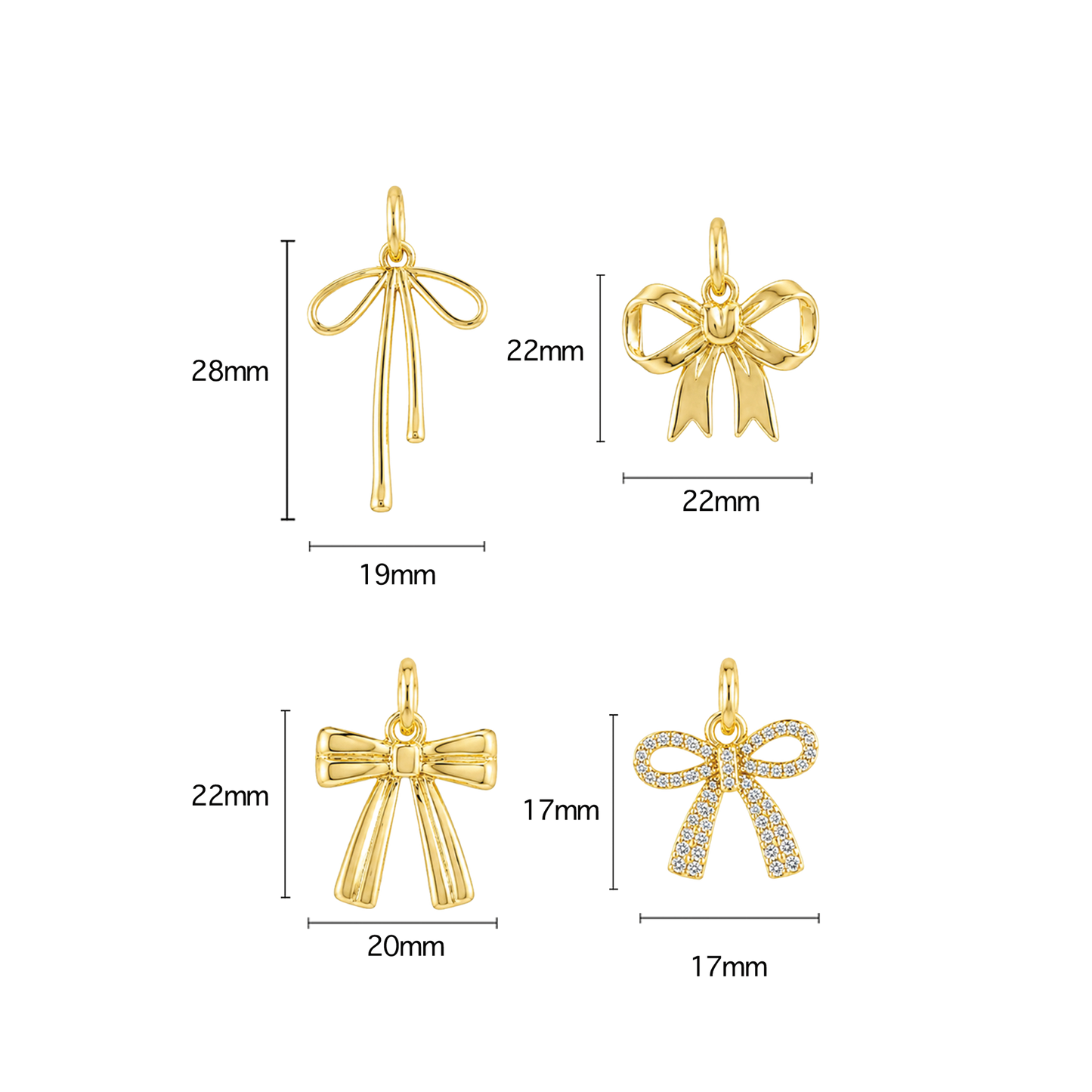 Large Gold Bows