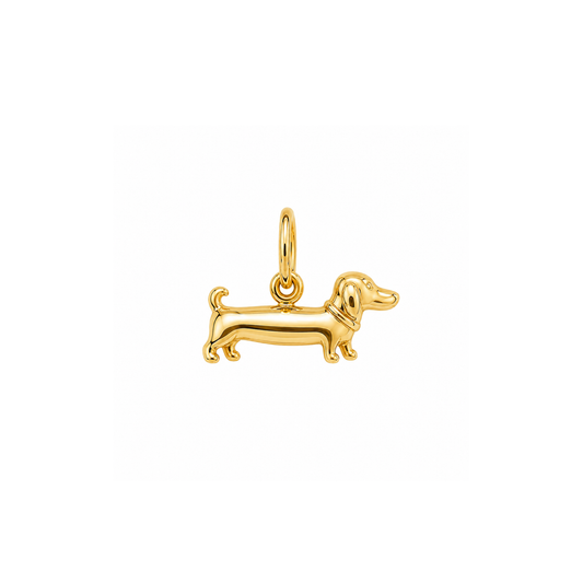 3D Gold Weiner Dog