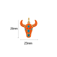 Enamel Bull Head