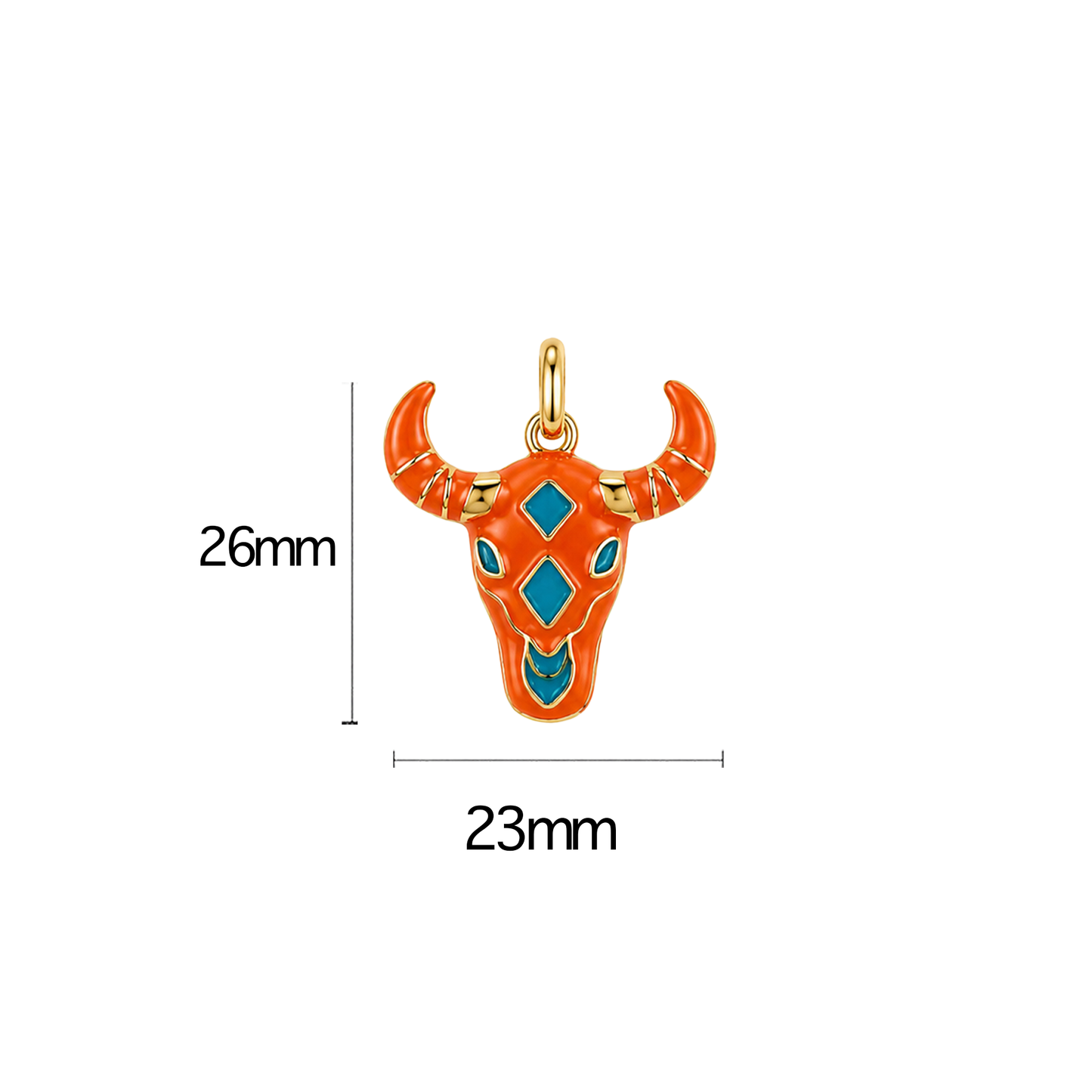 Enamel Bull Head