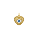 Gold Heart Evil Eye