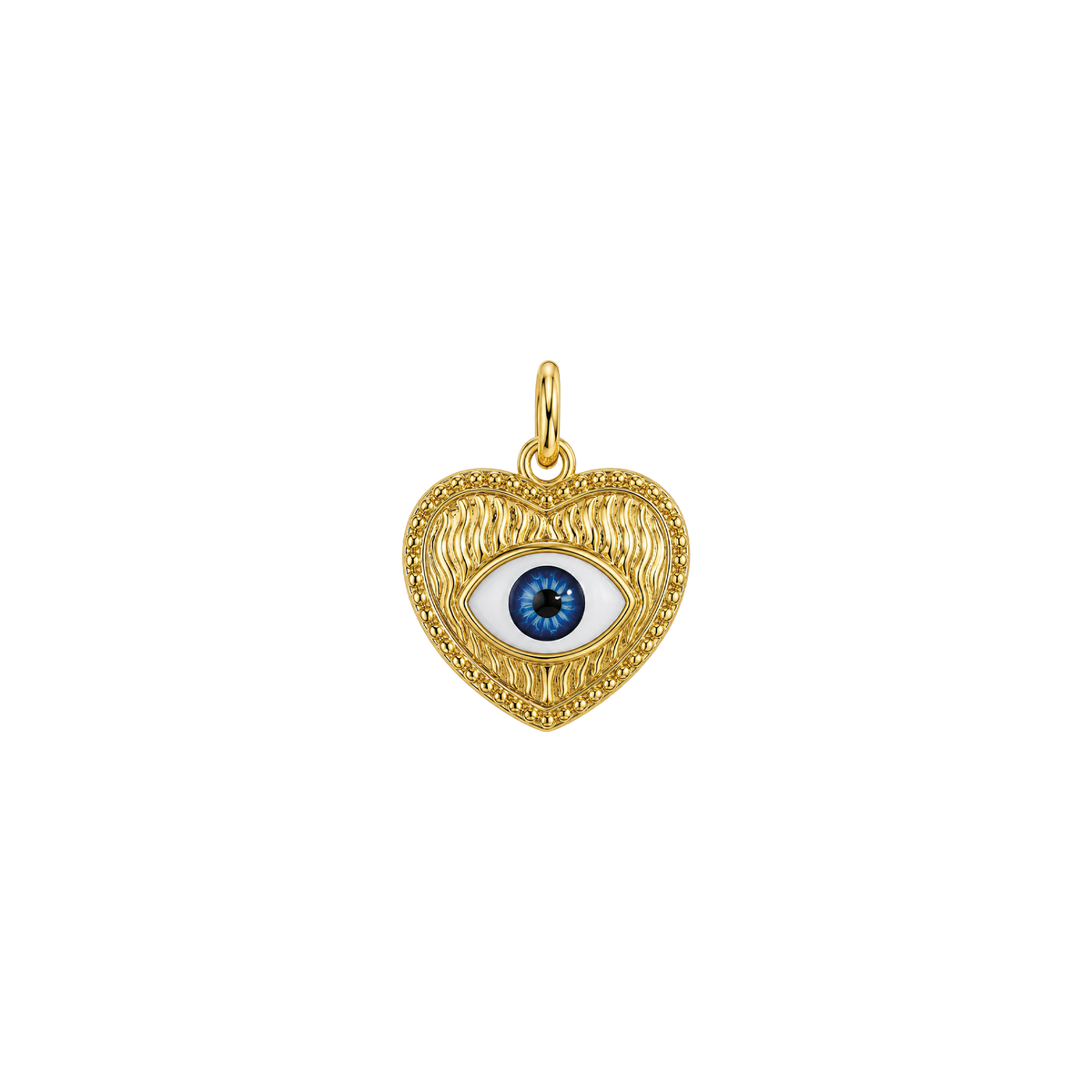 Gold Heart Evil Eye
