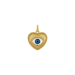 Gold Heart Evil Eye