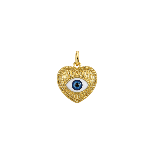 Gold Heart Evil Eye