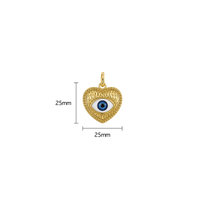Gold Heart Evil Eye