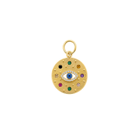 Gold Evil Eye Medallion