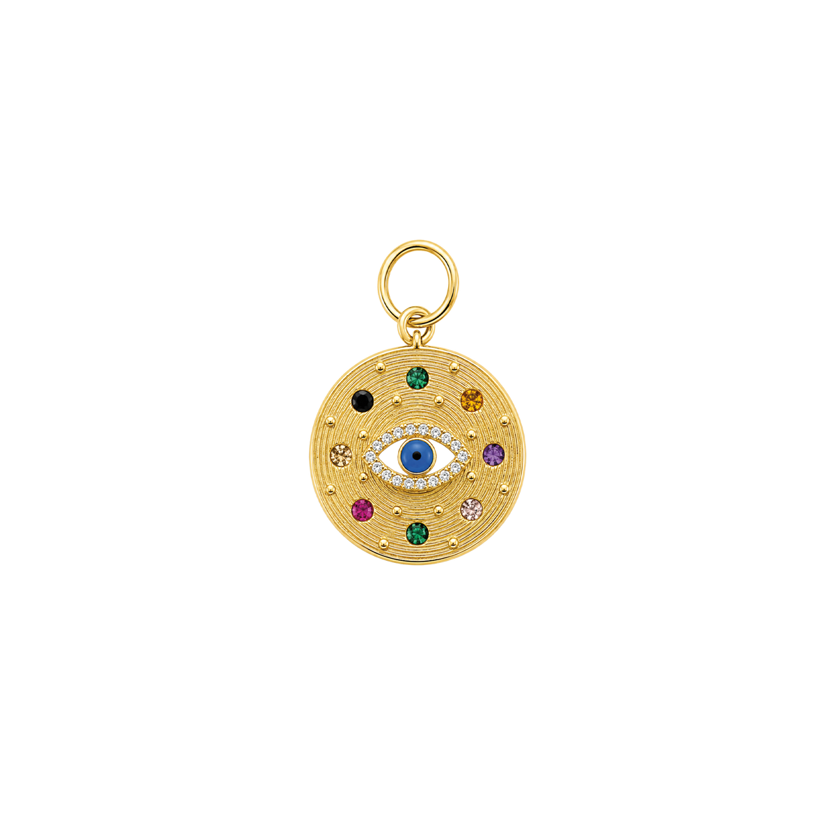 Gold Evil Eye Medallion