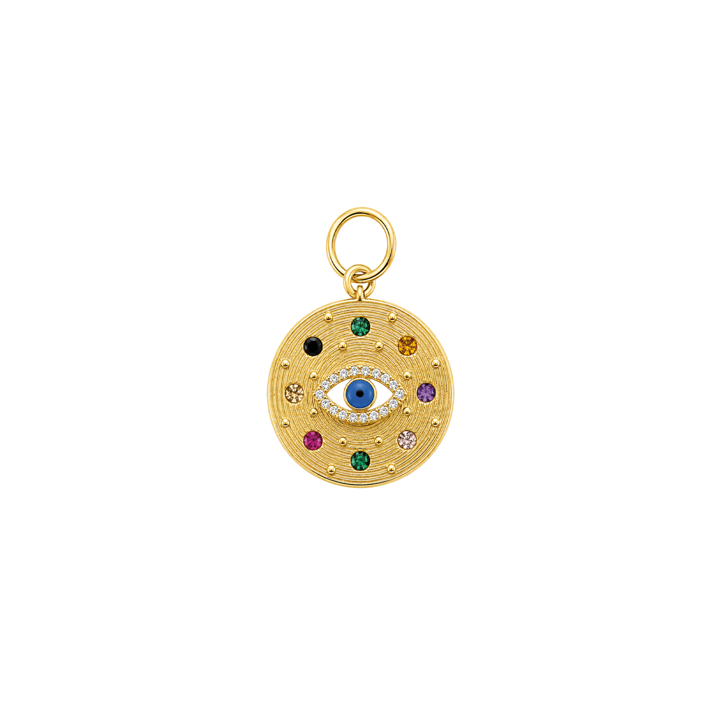 Gold Evil Eye Medallion