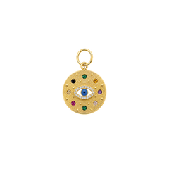 Gold Evil Eye Medallion