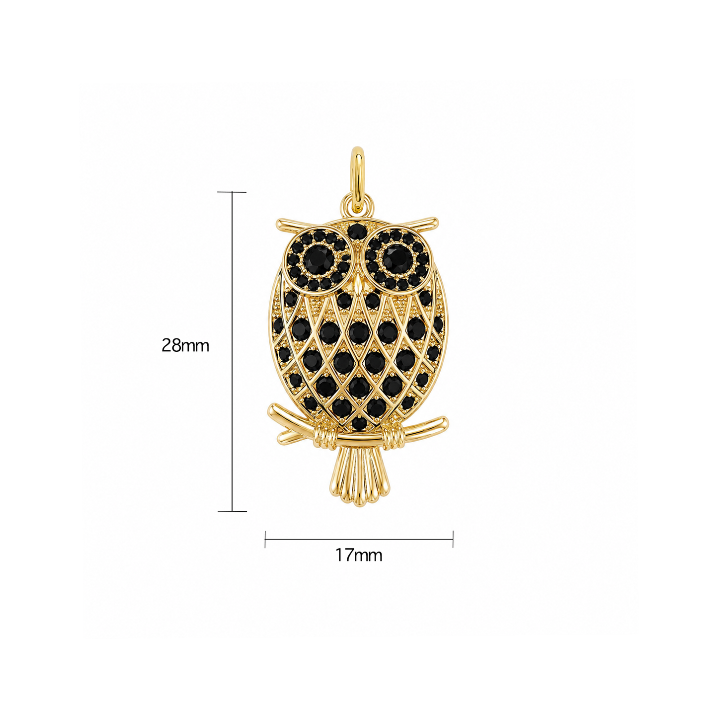 Black Gemstone Owl