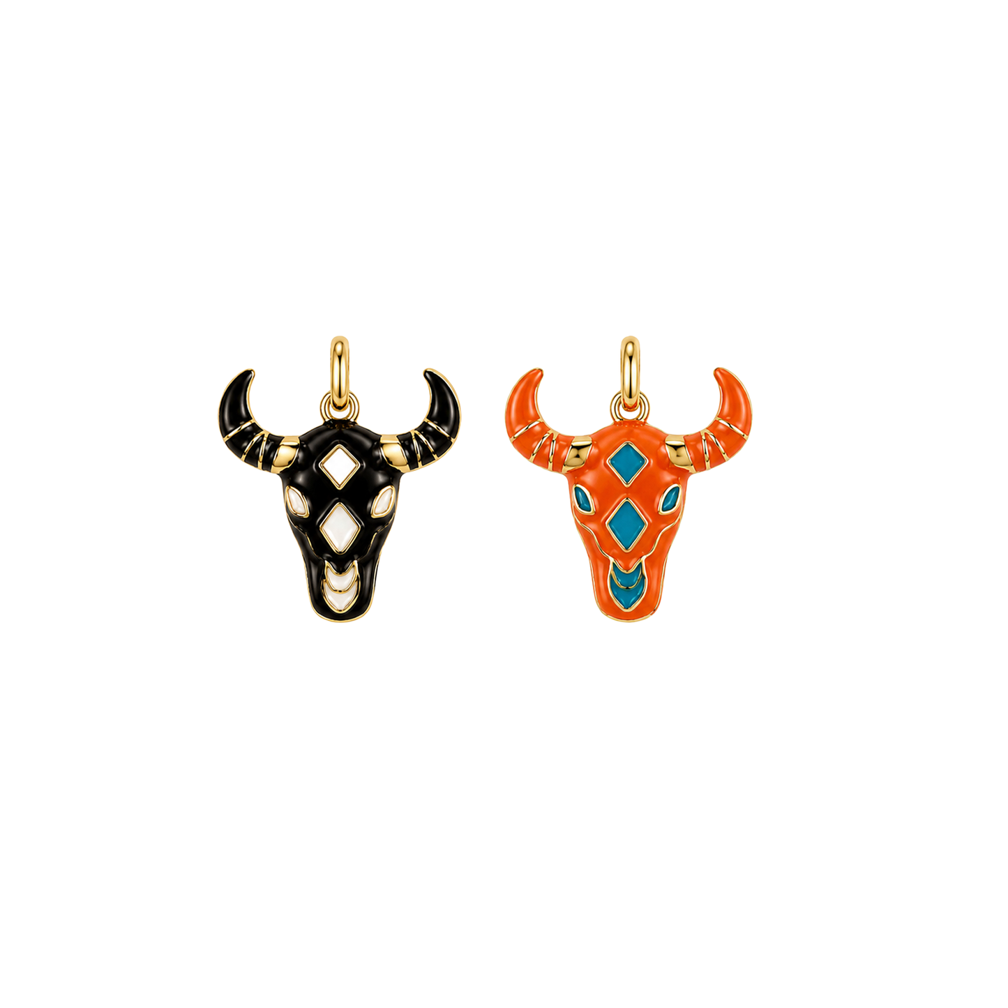 Enamel Bull Head