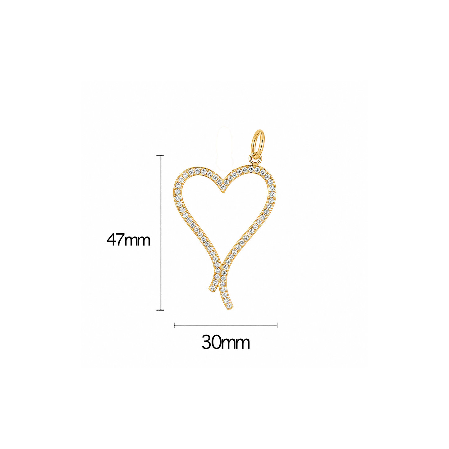 Pave Heart Outline