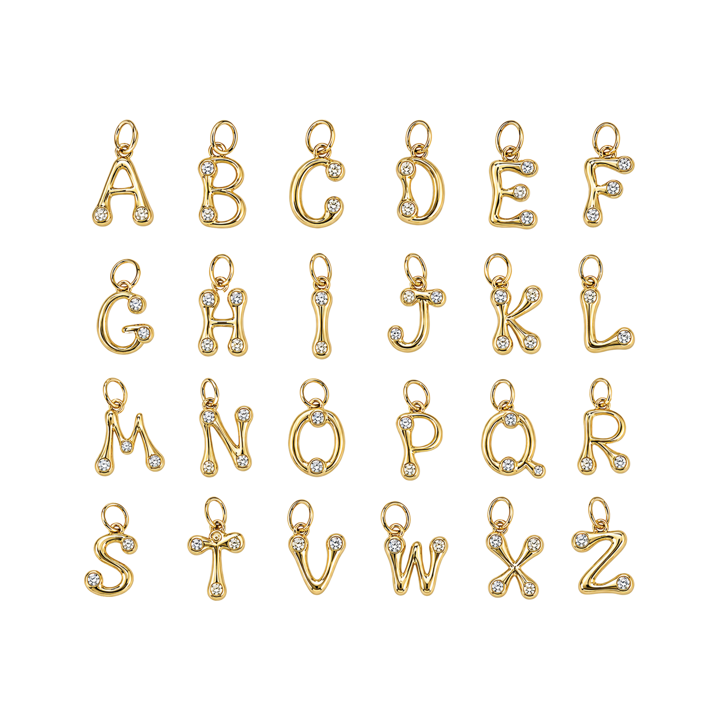 Gemstone Gold Initials