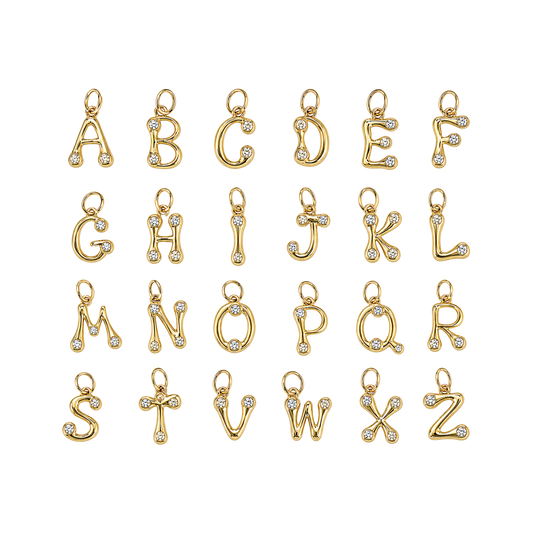 Gemstone Gold Initials
