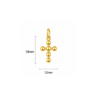 Gold Beaded Cross