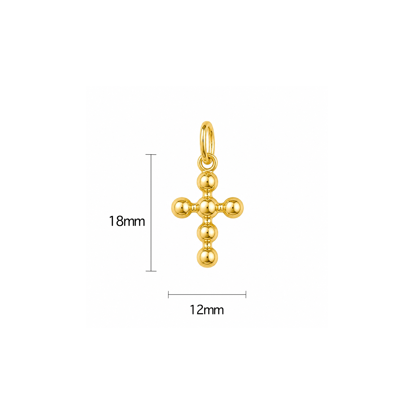 Gold Beaded Cross