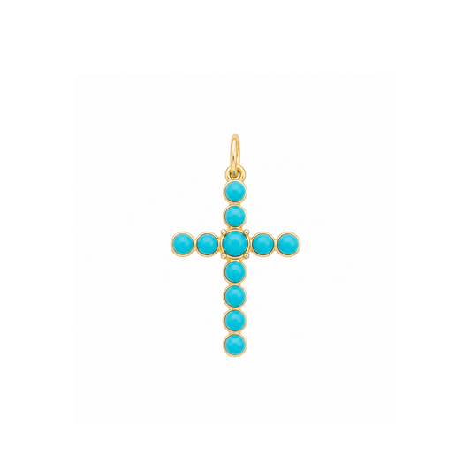 Studded Turquoise Cross