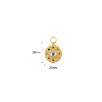 Gold Evil Eye Medallion