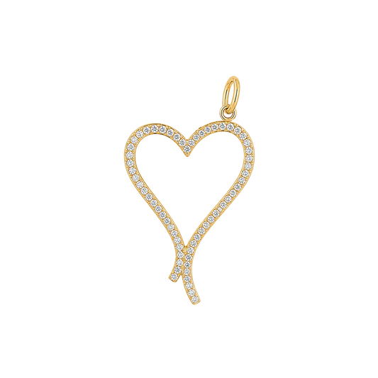 Pave Heart Outline