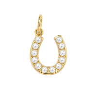 Pearl and Turquoise Horseshoe