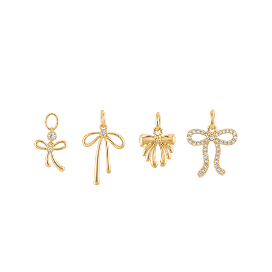Small Gold Bows