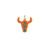 Enamel Bull Head