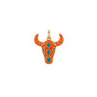 Enamel Bull Head