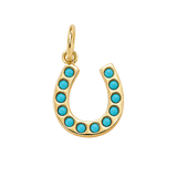 Pearl and Turquoise Horseshoe