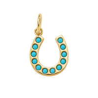 Pearl and Turquoise Horseshoe