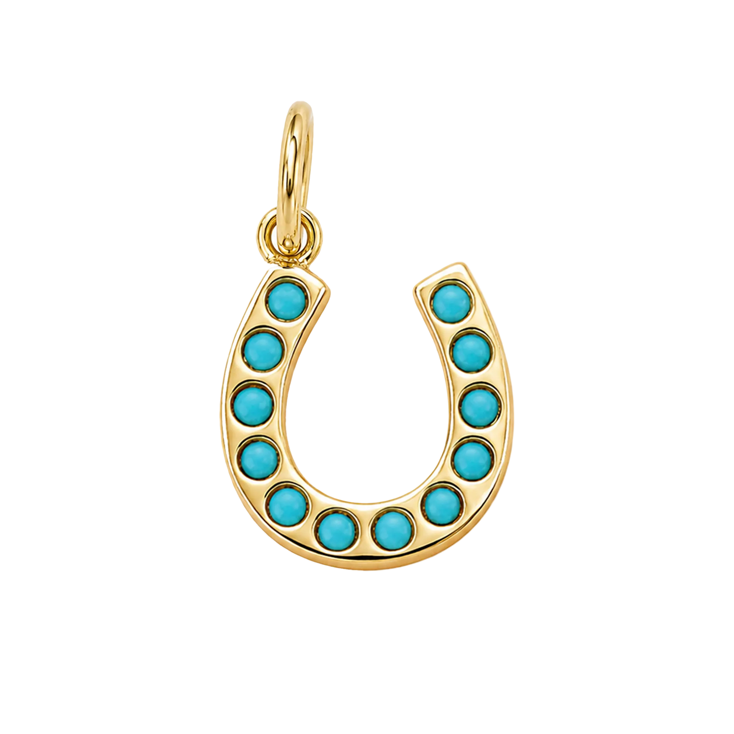 Pearl and Turquoise Horseshoe