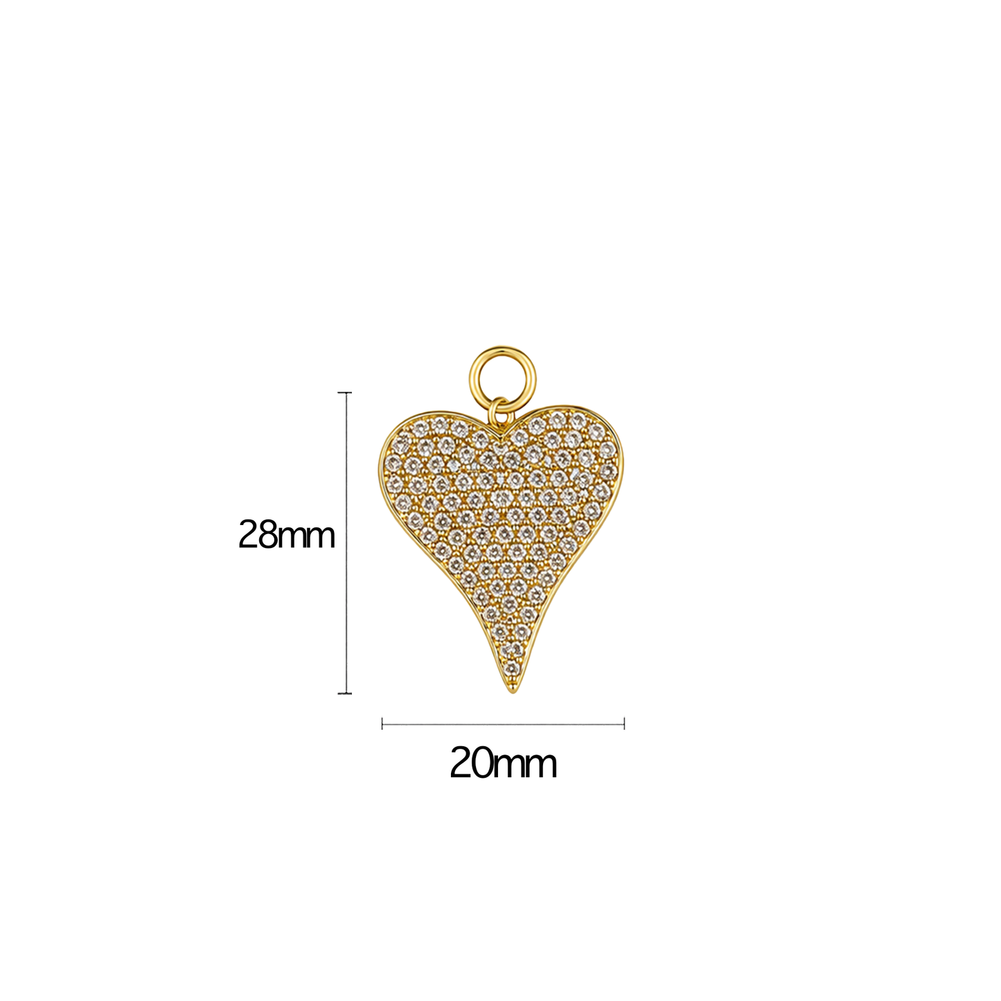 Small Pave Hearts