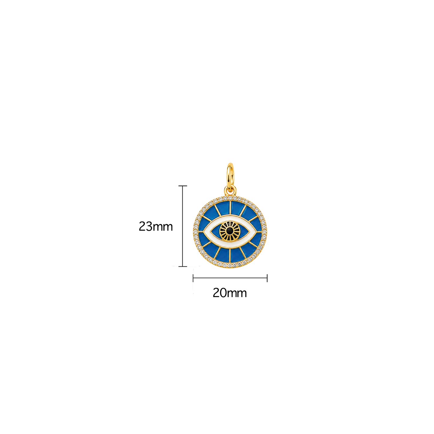 Pave Evil Eye Medallion