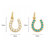 Pearl and Turquoise Horseshoe