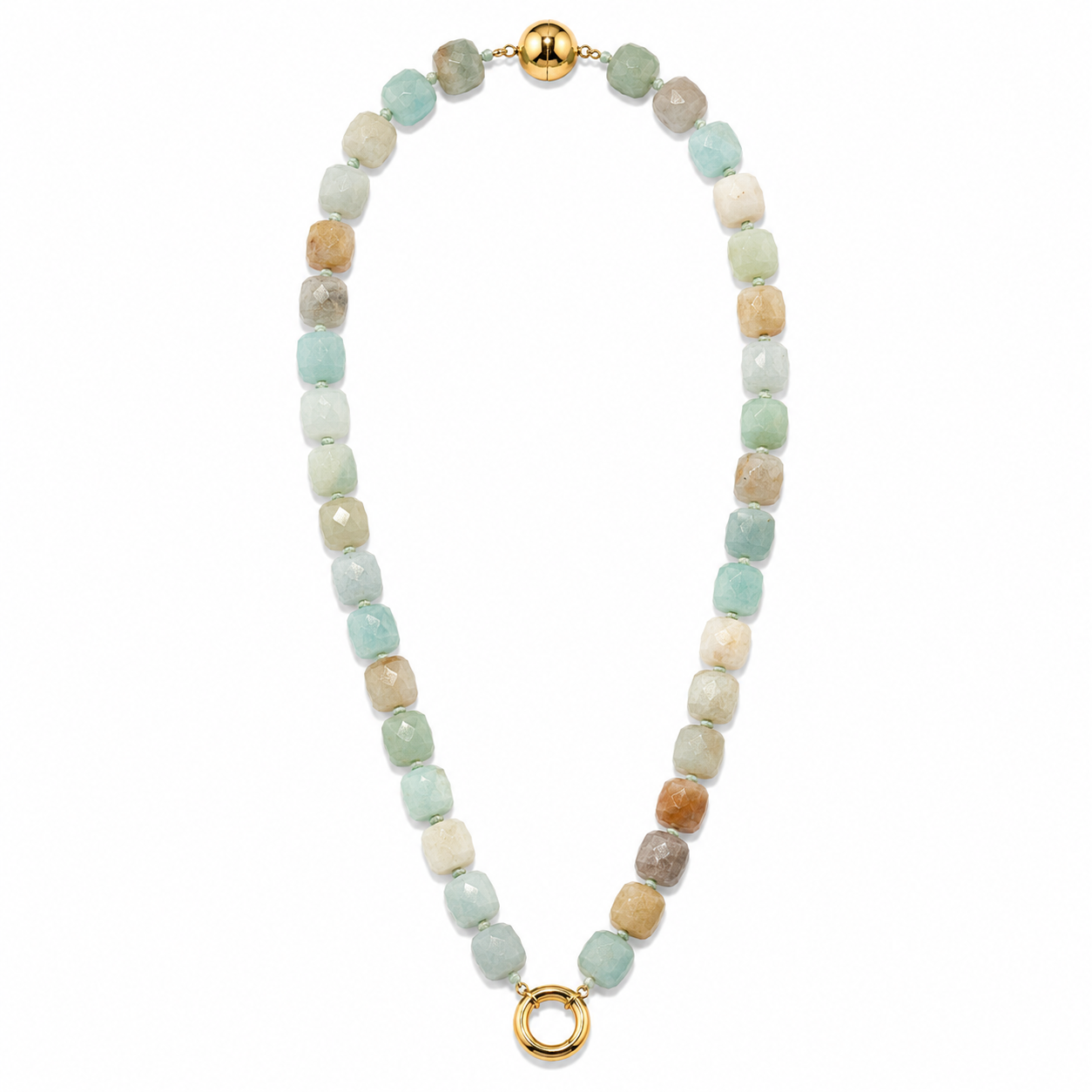Agate Cubbed Stone Chain