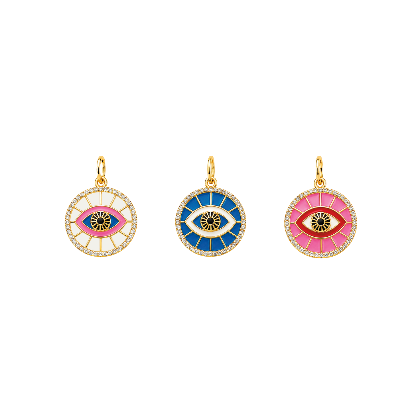 Pave Evil Eye Medallion