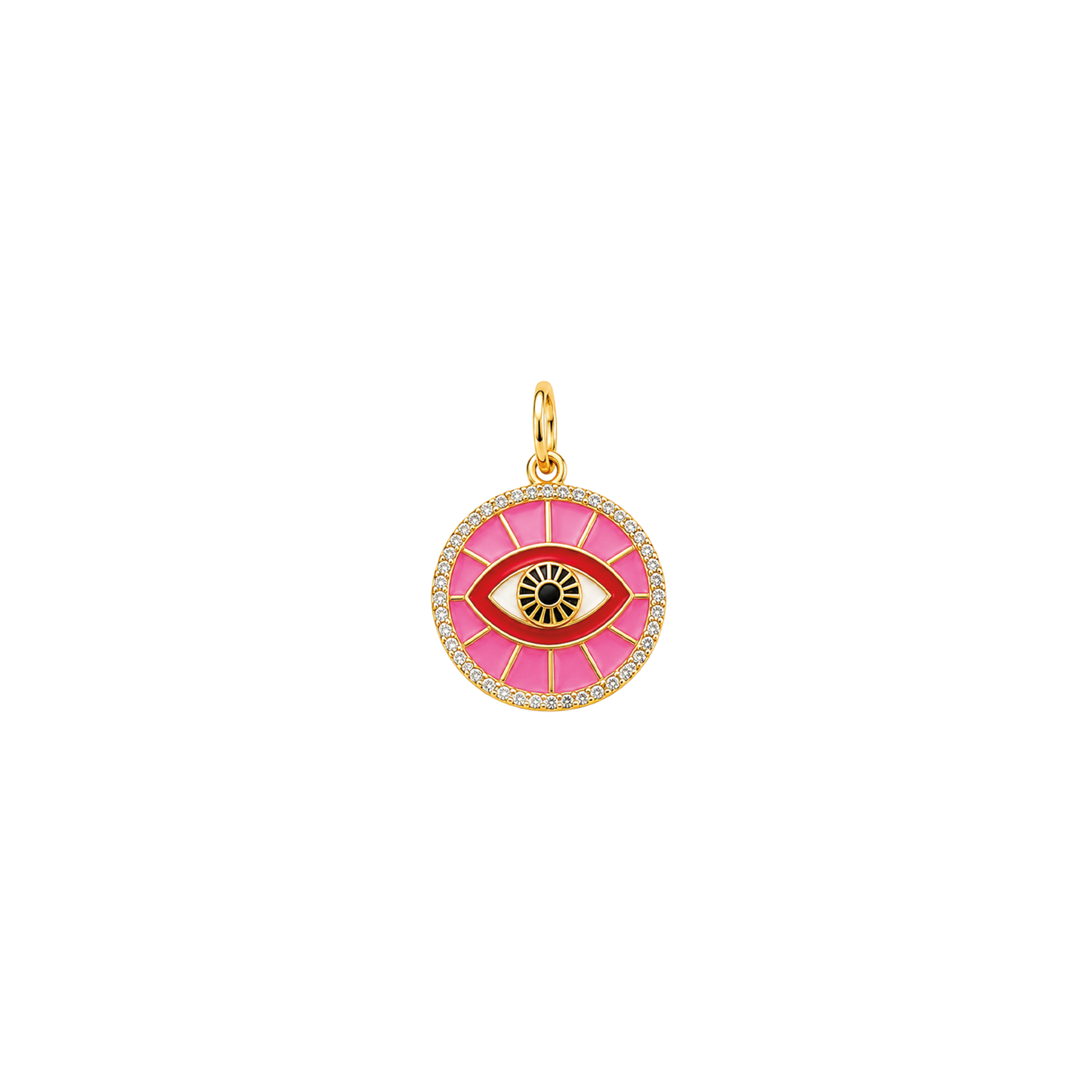 Pave Evil Eye Medallion