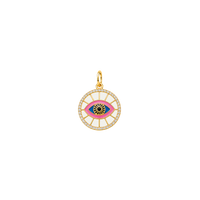 Pave Evil Eye Medallion