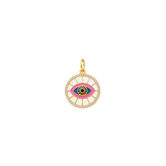 Pave Evil Eye Medallion