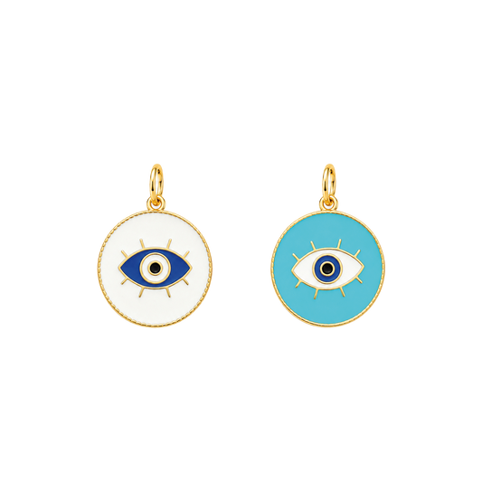 Enamel Evil Eye Medallion