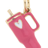 Travel Tumbler Cup Charm in Fuchsia