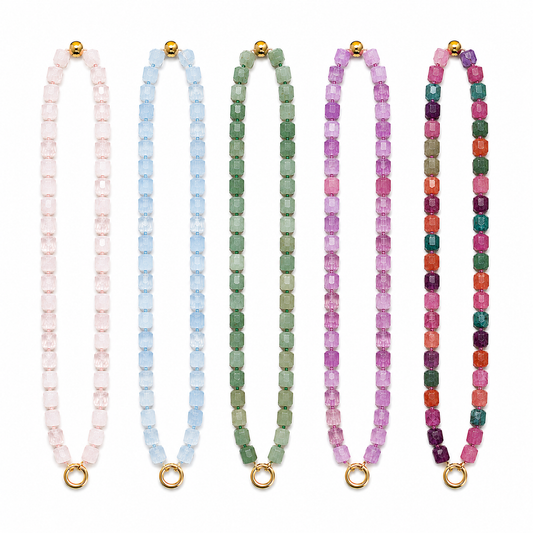 Agate Cubbed Stone Chain