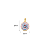 Glass Evil Eye Medallion