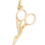Golden Scissors Charm in Shiny Gold