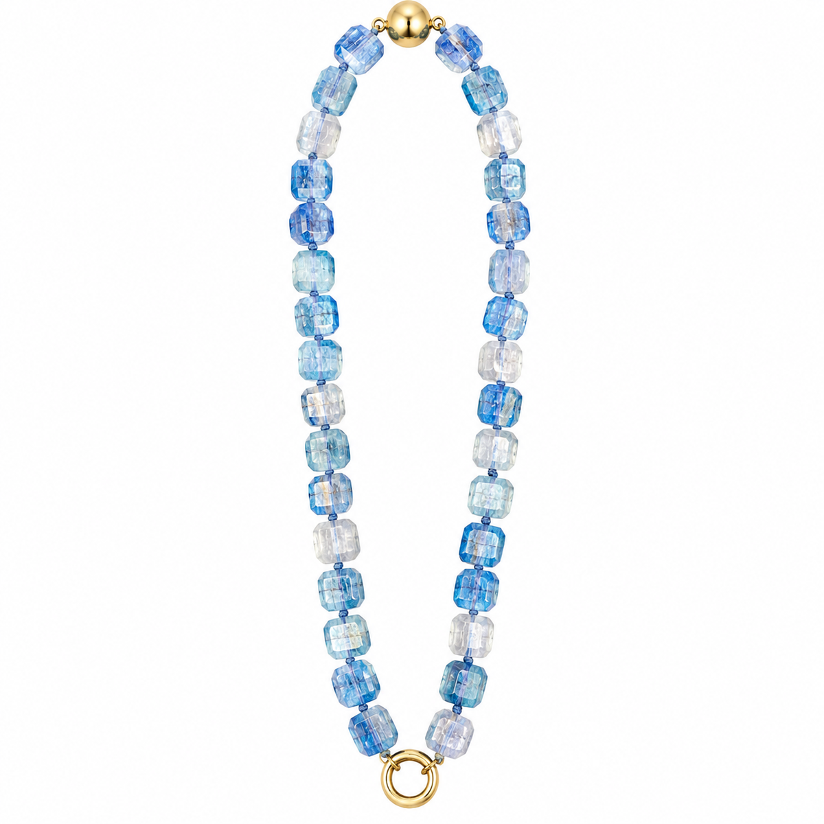 Agate Cubed Stone Chain