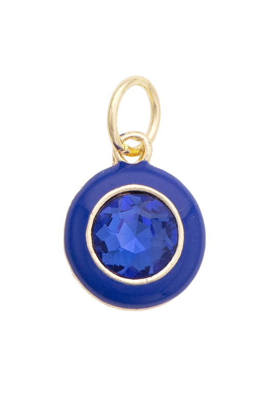 Enamel Bezel Charm in Blue