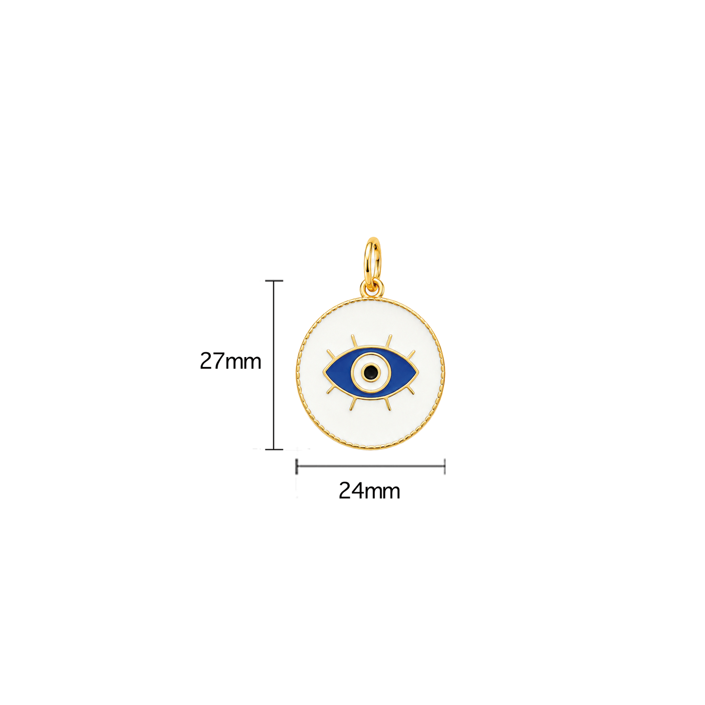 Enamel Evil Eye Medallion