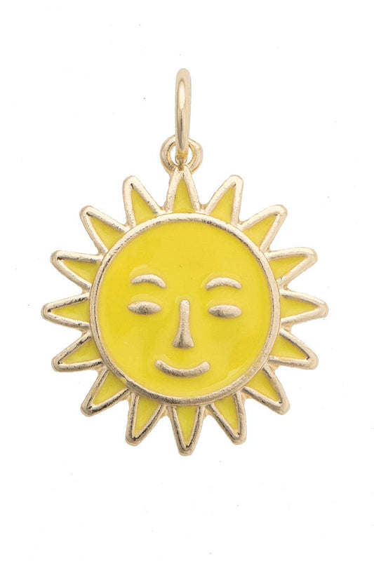 Golden Sun Charm in Yellow