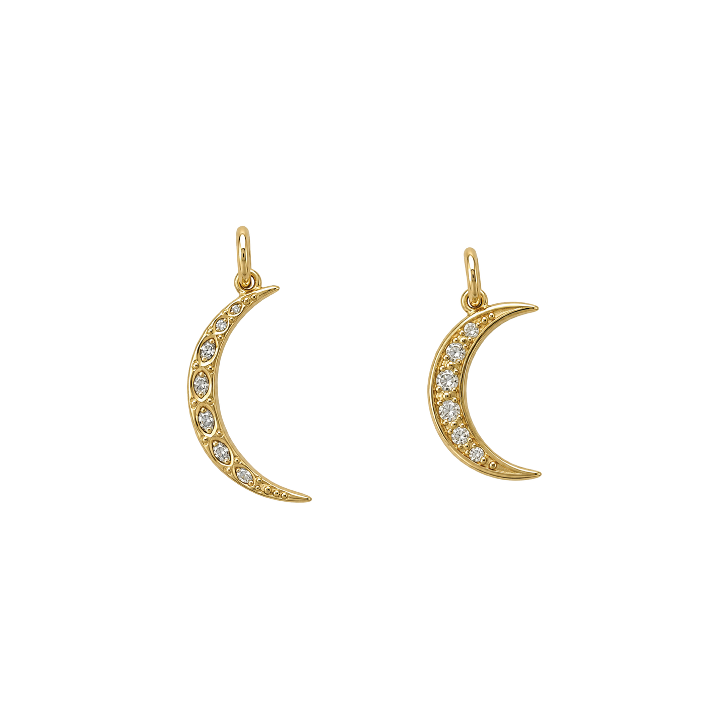 Pave Crescent Moon