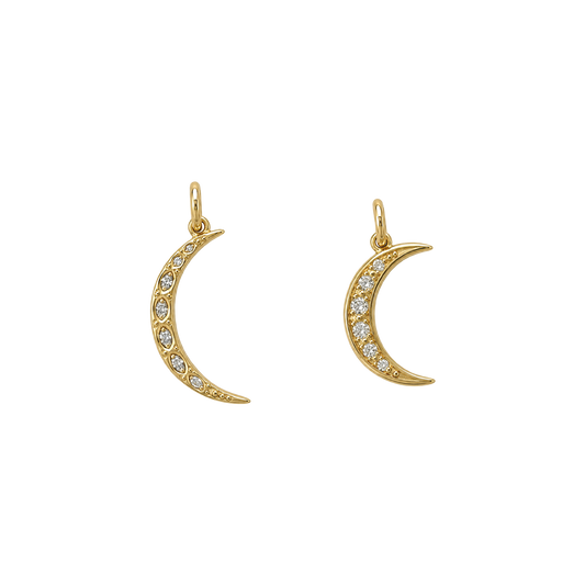 Pave Crescent Moon